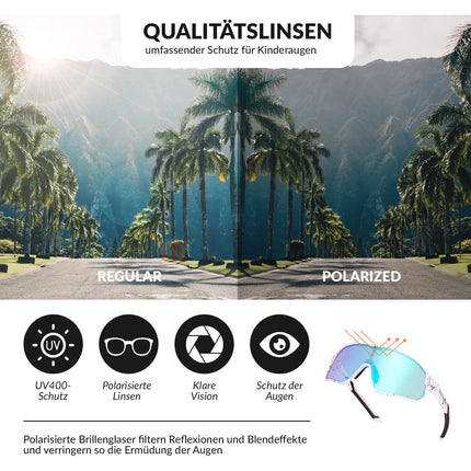 ROCKBROS Kinder Fahrradbrille UV400 - Schutz Polarisierte Sonnenbrille (Fahrradbrille) kaufen bei Linkreich – Jetzt entdecken!