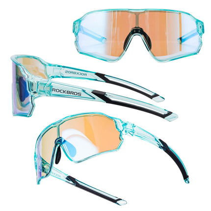 ROCKBROS Kinder Fahrradbrille UV400-Schutz Selbsttönend Sonnenbrille