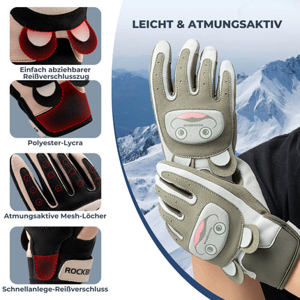 ROCKBROS Kinder Fahrradhandschuhe Atmungsaktiv & Rutschfest Mit SBR - Schutz (Fahrradhandschuhe) kaufen bei Linkreich – Jetzt entdecken!