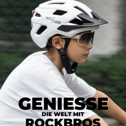 ROCKBROS Kinder Fahrradhelm mit Abnehmenbarem Visie für MTB, BMX Downhill