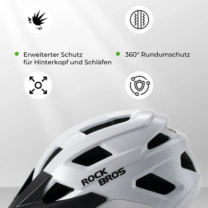 ROCKBROS Kinder Fahrradhelm mit Abnehmenbarem Visie für MTB, BMX Downhill
