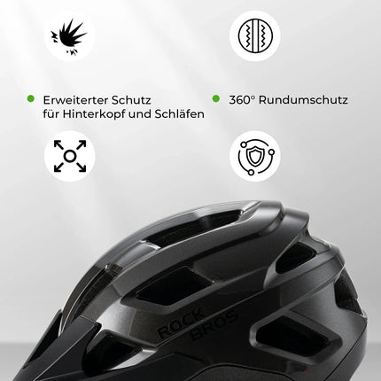 ROCKBROS Kinder Fahrradhelm mit Abnehmenbarem Visie für MTB, BMX Downhill