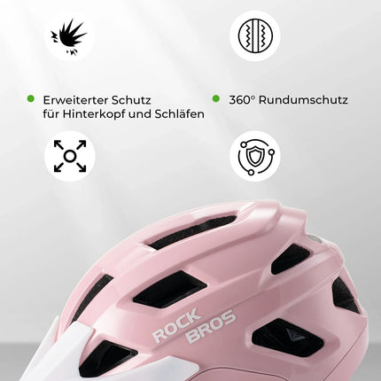 ROCKBROS Kinder Fahrradhelm mit Abnehmenbarem Visie für MTB, BMX Downhill