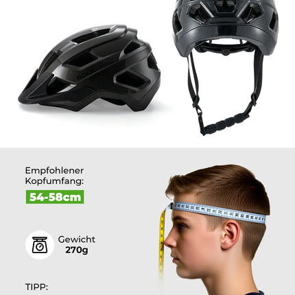ROCKBROS Kinder Fahrradhelm mit Abnehmenbarem Visie für MTB, BMX Downhill