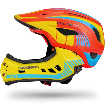 ROCKBROS Kinder helm Integriert Fahrradhelm mit Abnehmbarem Kinnschutz (Helme für Kinder) kaufen bei Linkreich – Jetzt entdecken!