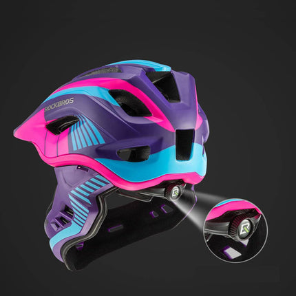 ROCKBROS Kinder helm Integriert Fahrradhelm mit Abnehmbarem Kinnschutz (Helme für Kinder) kaufen bei Linkreich – Jetzt entdecken!