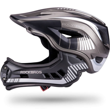 ROCKBROS Kinder helm Integriert Fahrradhelm mit Abnehmbarem Kinnschutz (Helme für Kinder) kaufen bei Linkreich – Jetzt entdecken!