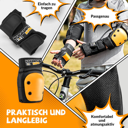ROCKBROS Kinder Knieschoner 6 - in - 1 Komfort Schoner Set Protektoren Fahrrad Sport (Schoner) kaufen bei Linkreich – Jetzt entdecken!