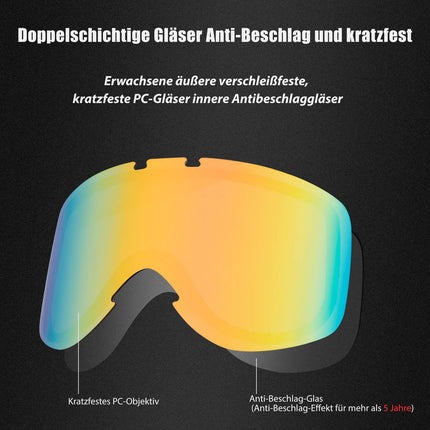 ROCKBROS Kinder Skibrille 100 % UV - Schutz winddicht Ski Schutzbrille (Skibrille) kaufen bei Linkreich – Jetzt entdecken!