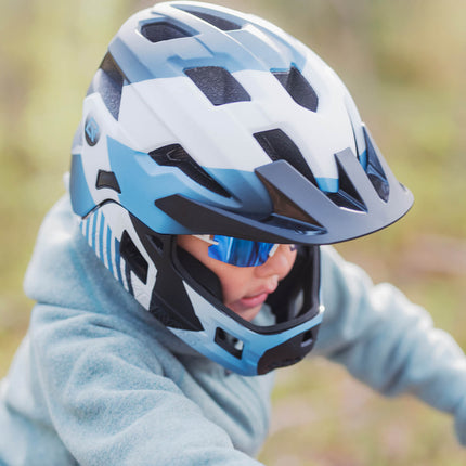 ROCKBROS Kinderhelm BMX MTB Downhill Helm mit Abnehmbarem Kinnschutz und Krempe (Helme für Kinder) kaufen bei Linkreich – Jetzt entdecken!