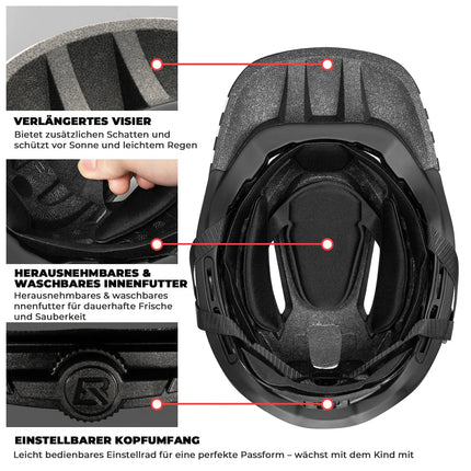 ROCKBROS Kinderhelm Cartoon Integralhelm mit abnehmbarem Kinnschutz (Helme für Kinder) kaufen bei Linkreich – Jetzt entdecken!