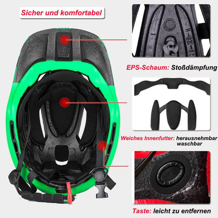 ROCKBROS Kinderhelm Integralhelm mit Abnehmbare Kinnschutz für Jungen/Mädchen (Helme für Kinder) kaufen bei Linkreich – Jetzt entdecken!