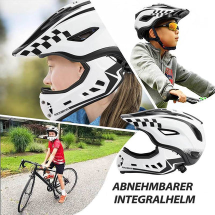 ROCKBROS Kinderhelm Integralhelm mit Abnehmbare Kinnschutz für Jungen/Mädchen (Helme für Kinder) kaufen bei Linkreich – Jetzt entdecken!