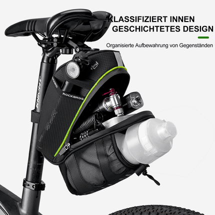 ROCKBROS Kratzfest Fahrrad Satteltasche mit Flaschenhalter 1,5L (Fahrradtaschen) kaufen bei Linkreich – Jetzt entdecken!