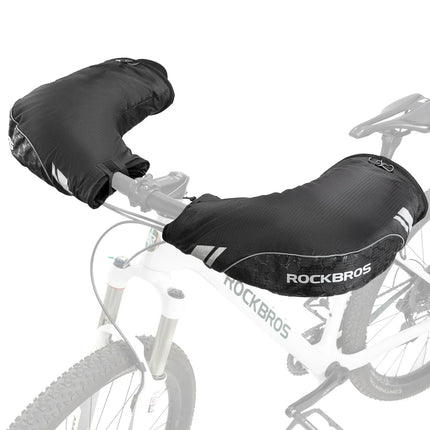ROCKBROS Lenkerstulpen Lenker Gefüttert Abdichtung Handschuhe Schwarz