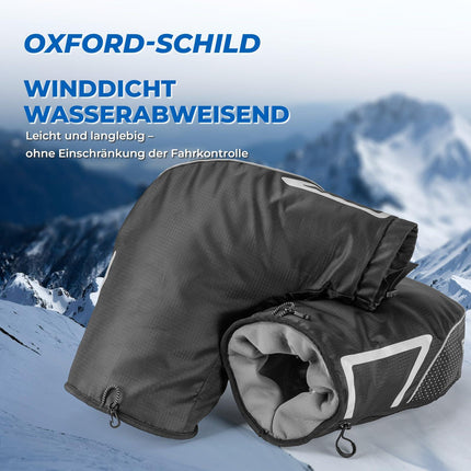 ROCKBROS Lenkerstulpen Lenker Gefüttert Abdichtung Handschuhe Schwarz