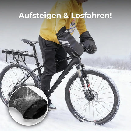 ROCKBROS Lenkerstulpen Lenker Gefüttert Abdichtung Handschuhe Schwarz