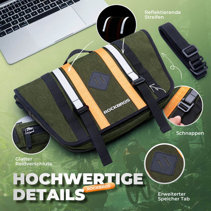 ROCKBROS Lenkertasche Fahrradtasche mit Schultergurt 4L Fronttasche (Fahrradtaschen) kaufen bei Linkreich – Jetzt entdecken!