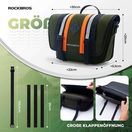 ROCKBROS Lenkertasche Fahrradtasche mit Schultergurt 4L Fronttasche (Fahrradtaschen) kaufen bei Linkreich – Jetzt entdecken!