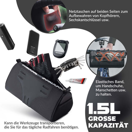 ROCKBROS Lenkertasche Multifunktionale Fahrradlenkertasche mit Schultergurt 1,5L (Fahrradtaschen) kaufen bei Linkreich – Jetzt entdecken!
