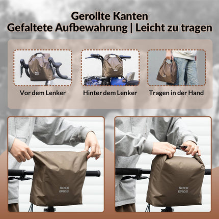 ROCKBROS Lenkertasche Wasserdichte Fahrradkorb Fronttasche Einstellbar 2,5L-4L