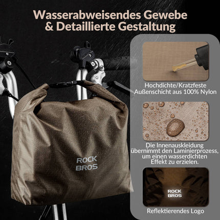 ROCKBROS Lenkertasche Wasserdichte Fahrradkorb Fronttasche Einstellbar 2,5L-4L