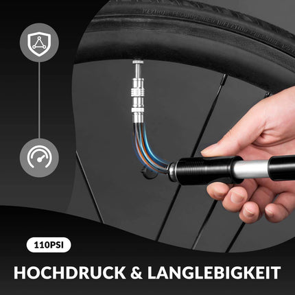 ROCKBROS Luftpumpe Handpumpe Schrader & Presta Ventile aus Aluminium (Fahrrad Luftpumpen) kaufen bei Linkreich – Jetzt entdecken!