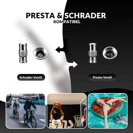 ROCKBROS Luftpumpe Handpumpe Schrader & Presta Ventile aus Aluminium (Fahrrad Luftpumpen) kaufen bei Linkreich – Jetzt entdecken!