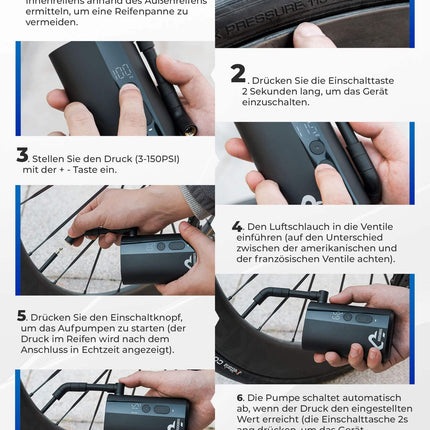 Mini Elektrische Akku Luftpumpe LED-Anzeige