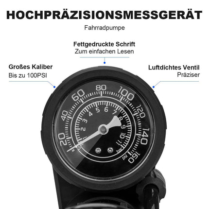 ROCKBROS Mini Fußpumpen Luftpumpe mit Manometer (Fahrrad Luftpumpen) kaufen bei Linkreich – Jetzt entdecken!