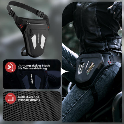 ROCKBROS Motorrad Beintasche Beinbeutel Hüfttasche mit Schultergurte (Motorradtaschen) kaufen bei Linkreich – Jetzt entdecken!