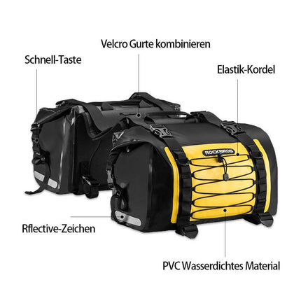 ROCKBROS Motorrad Gepäckträgertaschen wasserdicht Motorradtasche 62L (Fahrradtaschen) kaufen bei Linkreich – Jetzt entdecken!