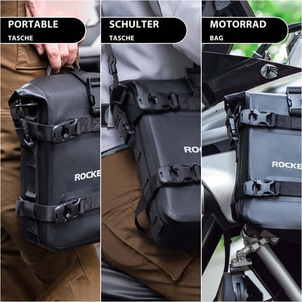 ROCKBROS Motorrad Seitentasche wasserdicht Gepäckträgertasche 5L Schwarz (Motorradtaschen) kaufen bei Linkreich – Jetzt entdecken!