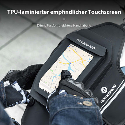 ROCKBROS Motorrad Tankrucksack Wasserdichter Magnet Tanktasche Schwarz