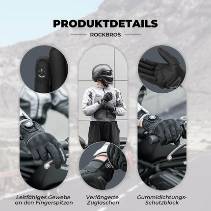 ROCKBROS Motorradhandschuhe Atmungsaktiv Handschuhe Touchscreen (Fahrradhandschuhe) kaufen bei Linkreich – Jetzt entdecken!