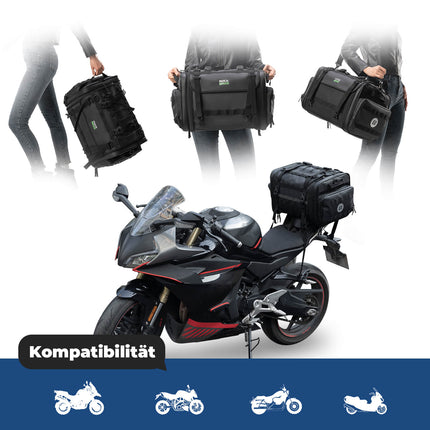 ROCKBROS Motorradtasche mit Regenshutz Gepäcktasche Reisetasche Faltbar 43 - 50L (Motorradtaschen) kaufen bei Linkreich – Jetzt entdecken!