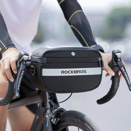 ROCKBROS multifunktional Fahrrad Lenkertasche mit PVC-Touchscreen und Schultergurt