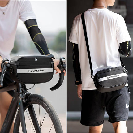 ROCKBROS multifunktional Fahrrad Lenkertasche mit PVC - Touchscreen und Schultergurt (Fahrradtaschen) kaufen bei Linkreich – Jetzt entdecken!