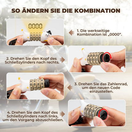 ROCKBROS Multifunktional Fahrradschloss Kinder Zahlenschloss Helmschloss (Fahrradschloss) kaufen bei Linkreich – Jetzt entdecken!