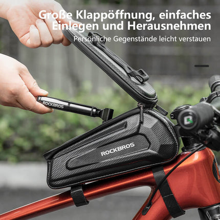 ROCKBROS Oberrohrtasche Handytasche Wasserdichte Fahrradtasche 6,5 Zoll (Fahrradtaschen) kaufen bei Linkreich – Jetzt entdecken!