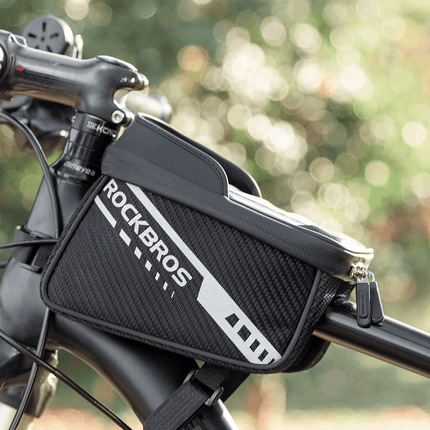 ROCKBROS Oberrohrtasche mit TPU - Touchscreen Seitentaschen - Design 1L (Fahrradtaschen) kaufen bei Linkreich – Jetzt entdecken!