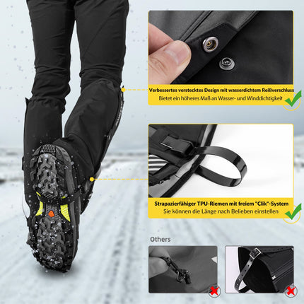 ROCKBROS Outdoor Gamaschen wasserdichte Schnee Gaiter für Herren Damen