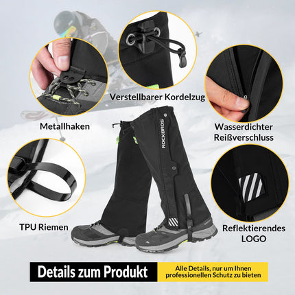 ROCKBROS Outdoor Gamaschen wasserdichte Schnee Gaiter für Herren Damen (Fahrrad Überschuhe) kaufen bei Linkreich – Jetzt entdecken!