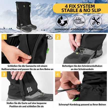 ROCKBROS Outdoor Gamaschen wasserdichte Schnee Gaiter für Herren Damen (Fahrrad Überschuhe) kaufen bei Linkreich – Jetzt entdecken!