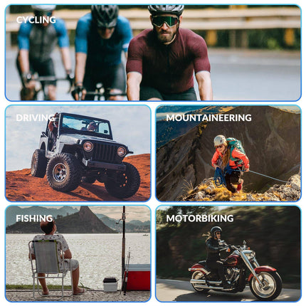 ROCKBROS Photochrome Brille HD Fahrradbrille für Outdoor - Aktivitäten Blau (Fahrradbrille) kaufen bei Linkreich – Jetzt entdecken!