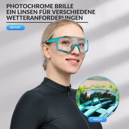ROCKBROS Photochrome Brille HD Fahrradbrille für Outdoor - Aktivitäten Blau (Fahrradbrille) kaufen bei Linkreich – Jetzt entdecken!