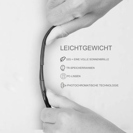 ROCKBROS Photochrome Radsport Brille mit UV400 Schutz