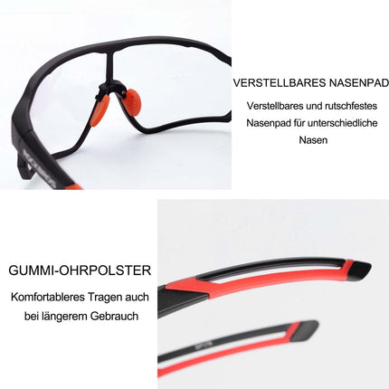 ROCKBROS Photochrome Sonnenbrille Fahrradbrille UV400 - Schutz Unisex (Fahrradbrille) kaufen bei Linkreich – Jetzt entdecken!