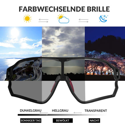 ROCKBROS Photochrome Sonnenbrille Fahrradbrille UV400 - Schutz Unisex (Fahrradbrille) kaufen bei Linkreich – Jetzt entdecken!