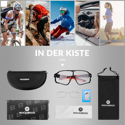 ROCKBROS Photochrome Sonnenbrille Fahrradbrille UV400 - Schutz Unisex (Fahrradbrille) kaufen bei Linkreich – Jetzt entdecken!